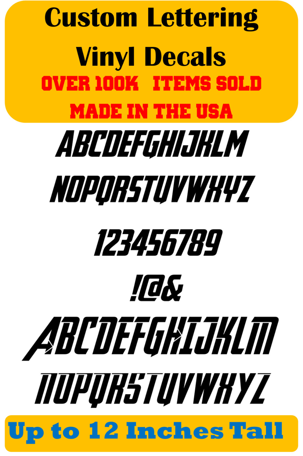 Custom Personalized Decal Vinyl Lettering Text Business Sign Avengers Inspired