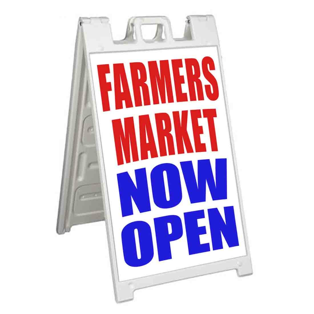 FARMERS MARKET NOW OPEN Signicade 24×36 Aframe Sidewalk Sign Banner Decal STORE