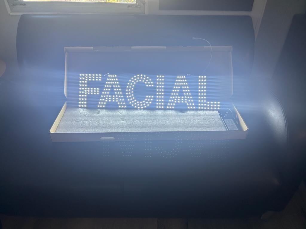 Bright White 10000k LED Light Facial Sign for Retail Store Shop Business