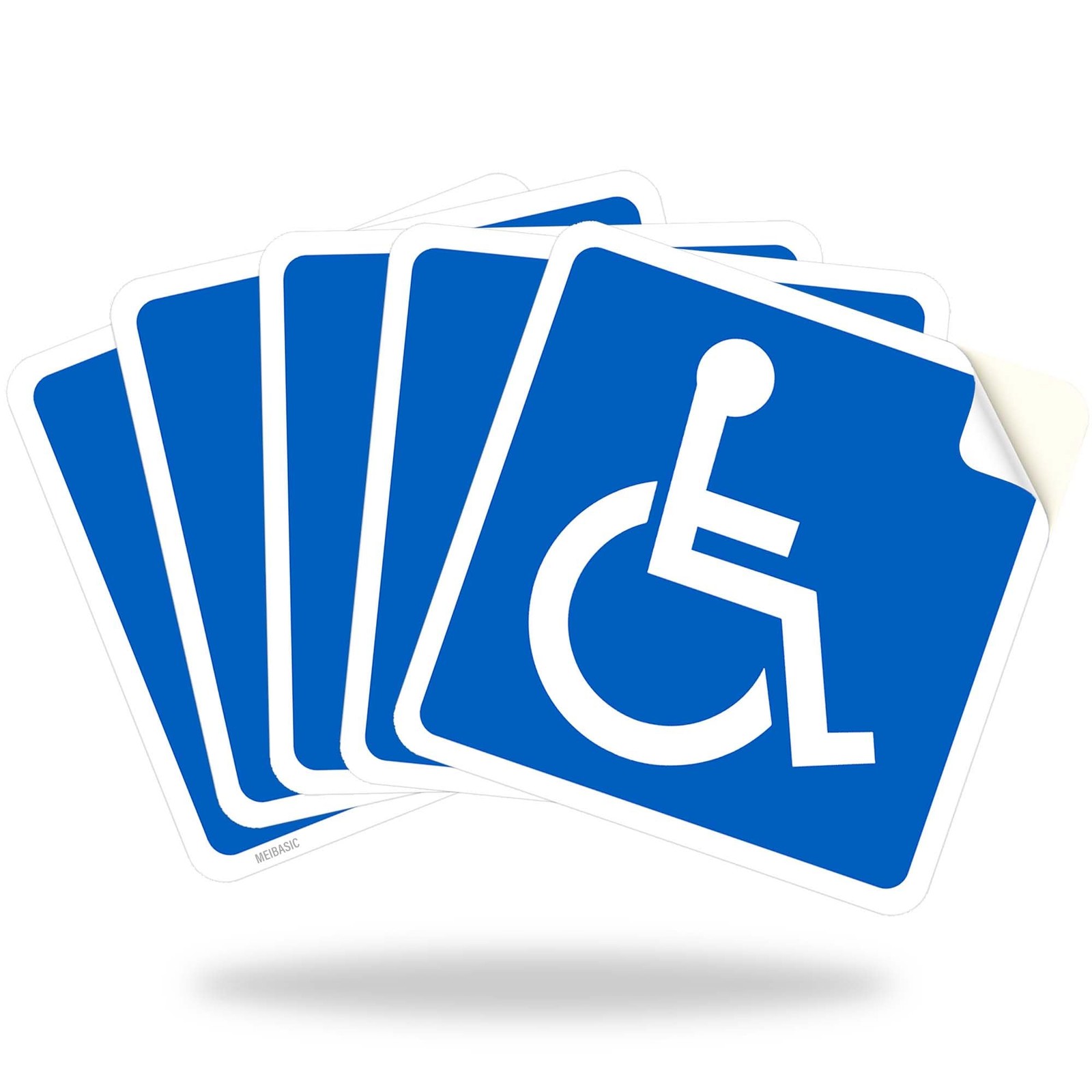 Handicap Symbol Stickers 5 pack, Disabled Wheelchair Sign, Self-Adhesive, Vin…