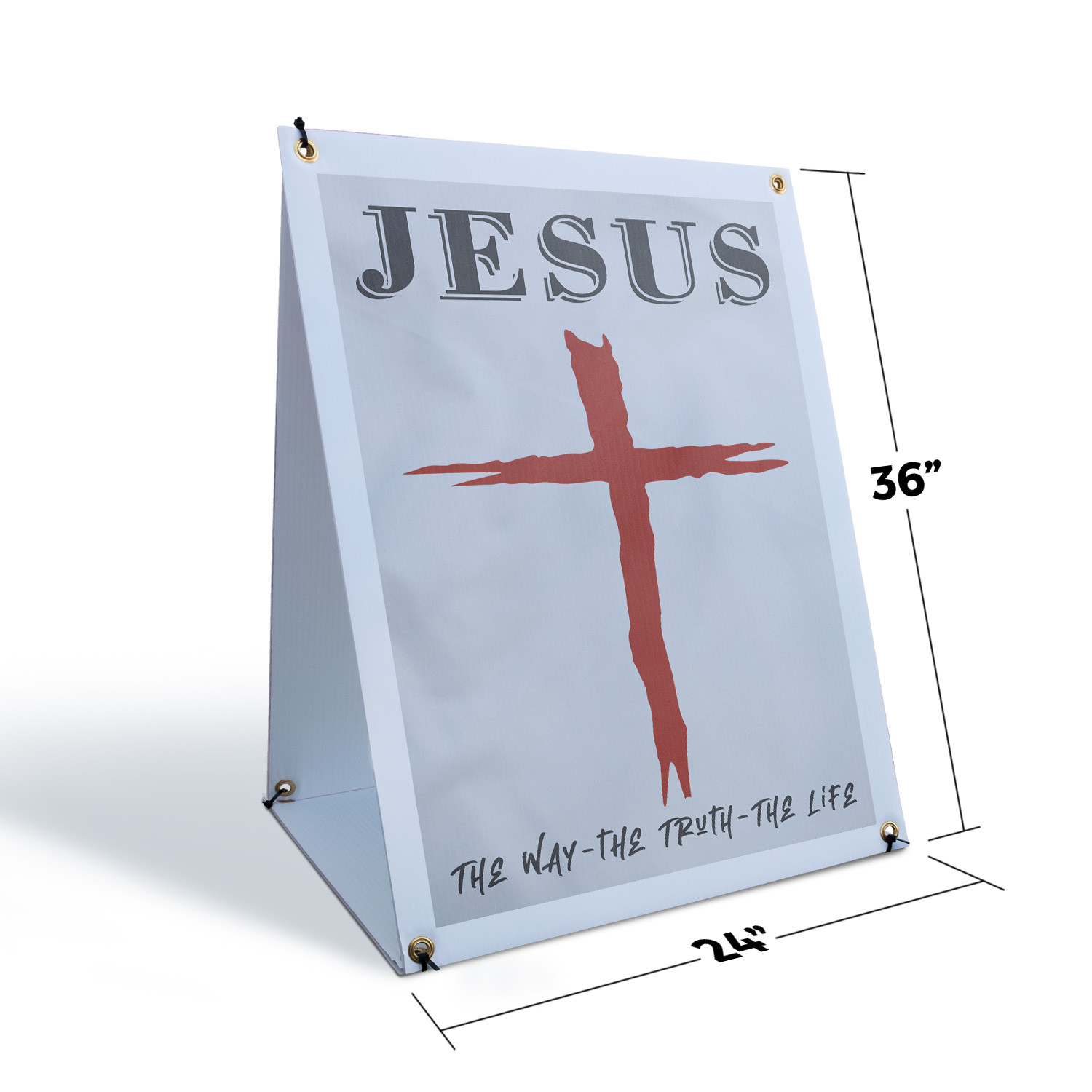 Jesus The Way The Truth The Life A-Frame Sidewalk Sign Christian Faith Based
