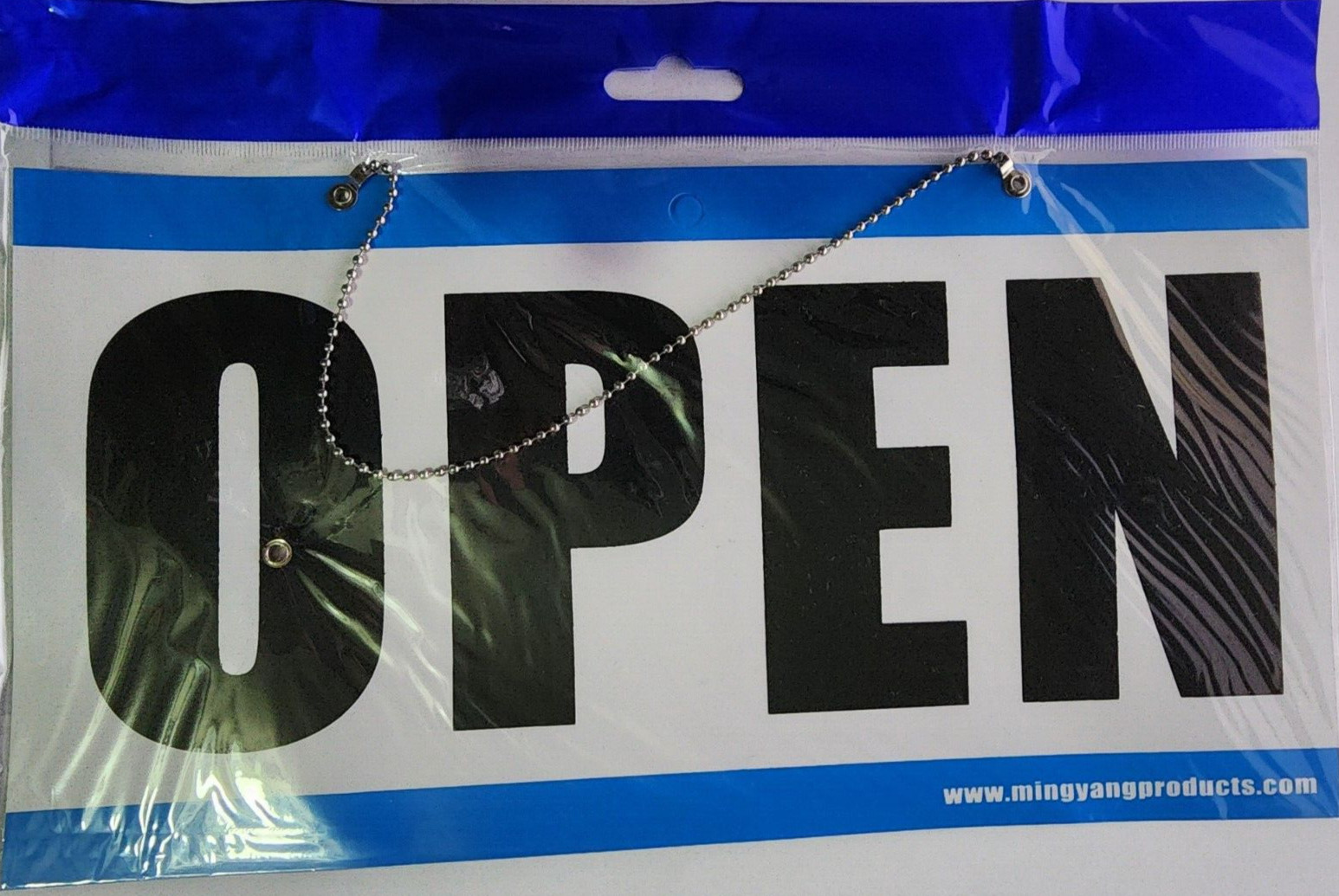Open and Closed Sign, Plastic, with Hanging Chain, Dual Sides with “Will Return”
