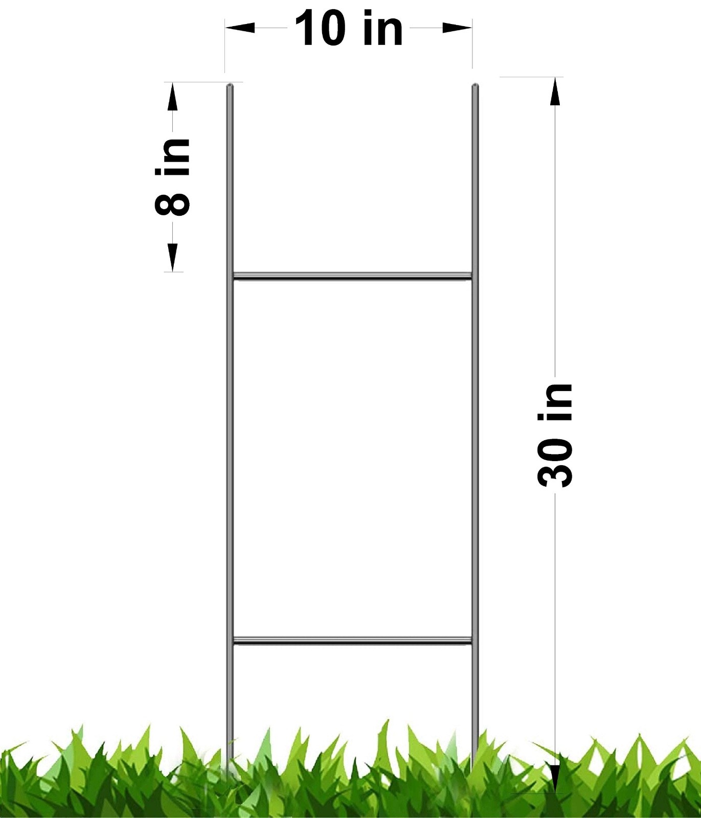 Multipurpose Galvanized Steel 30″ Yard Sign Stakes – 59 per Box