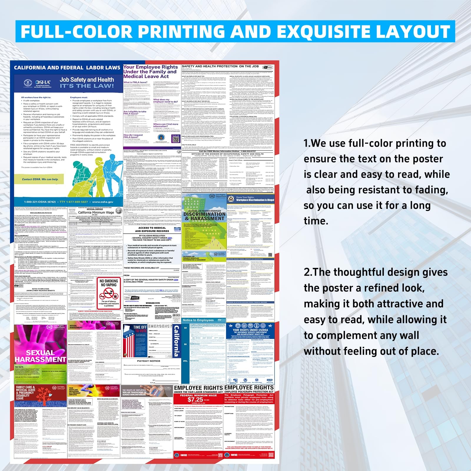 2026 California State and Federal Labor Laws Poster – English Version – OSHA …