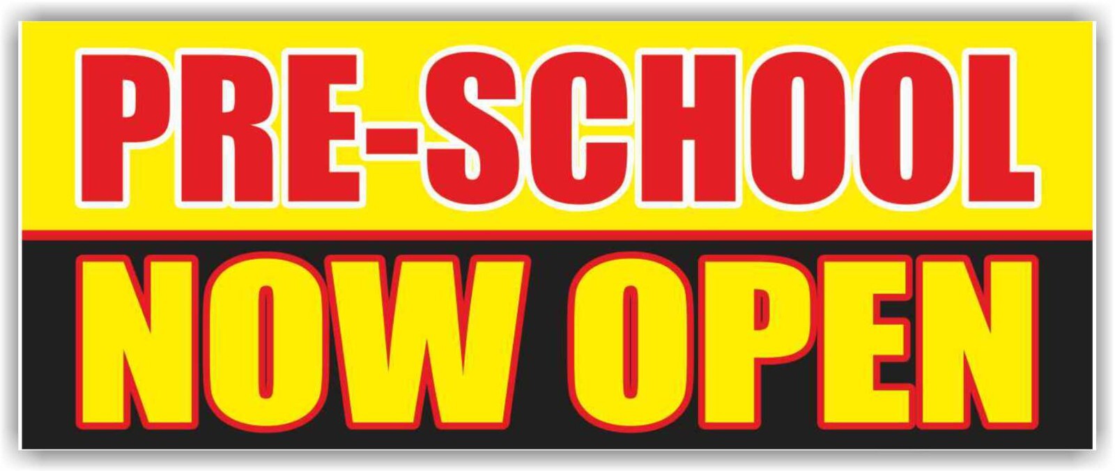 PRE-SCHOOL NOW OPEN Advertising Banner Vinyl Sign Kindergarten Children Сamp