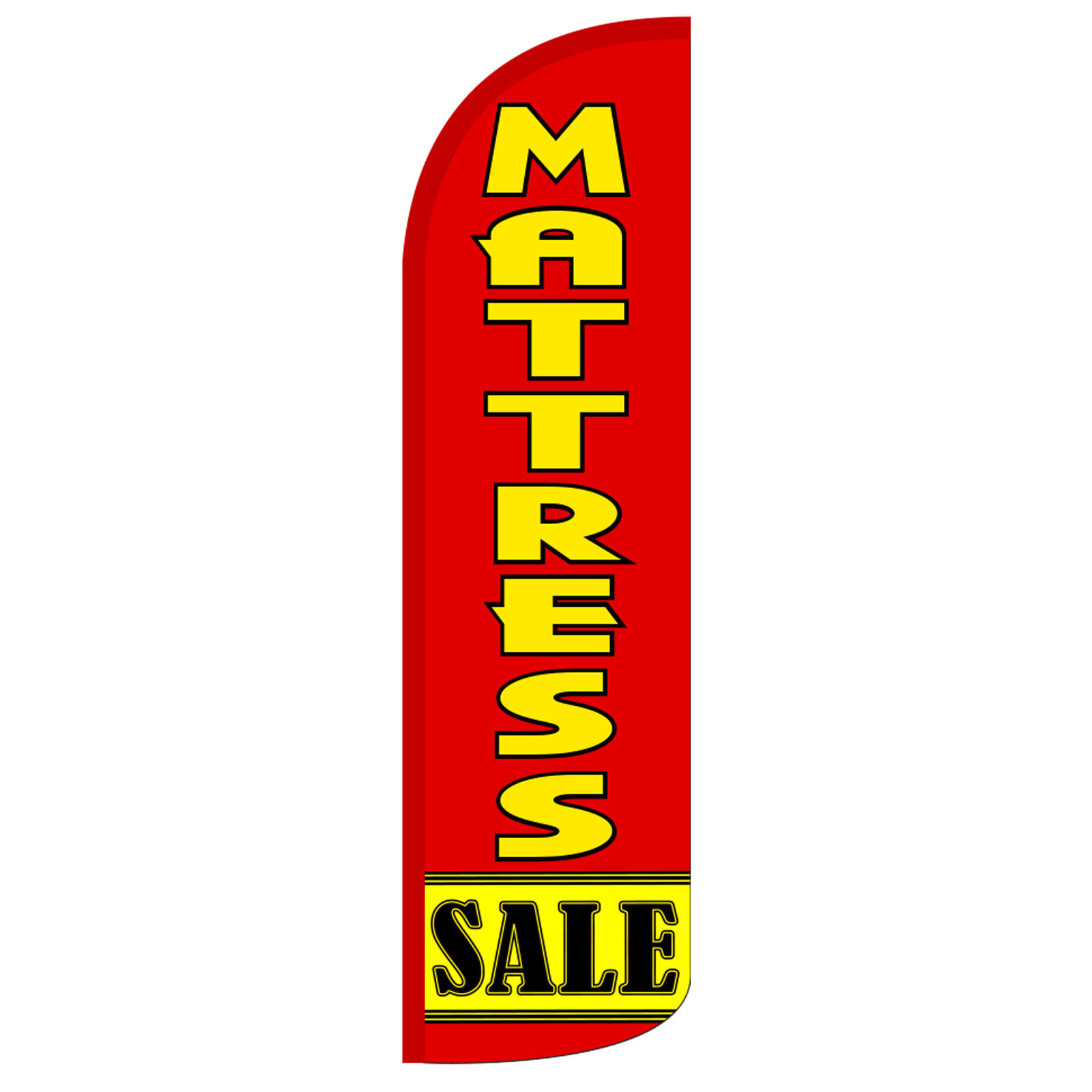 Mattress Sale Flag Flutter Feather Banner Swooper Extra Wide Windless