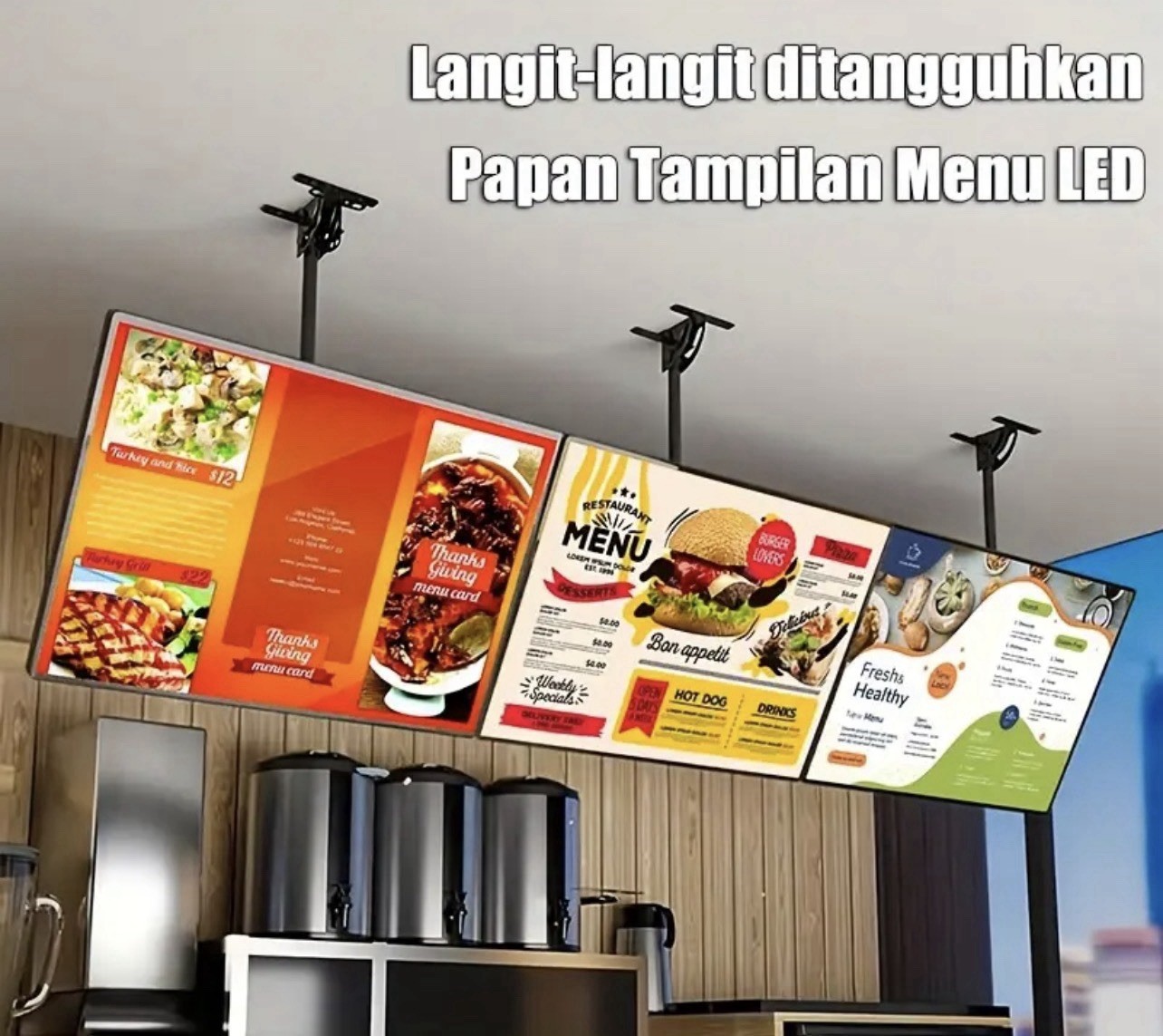 Ultra Thin LED Slim Light Box Menu Board Led Light Box Hanging for restaurant