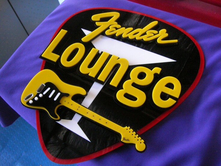 GUITAR Studio 3D SIGN Art Fender Gibson ESP BUSINESS lettering logo style new