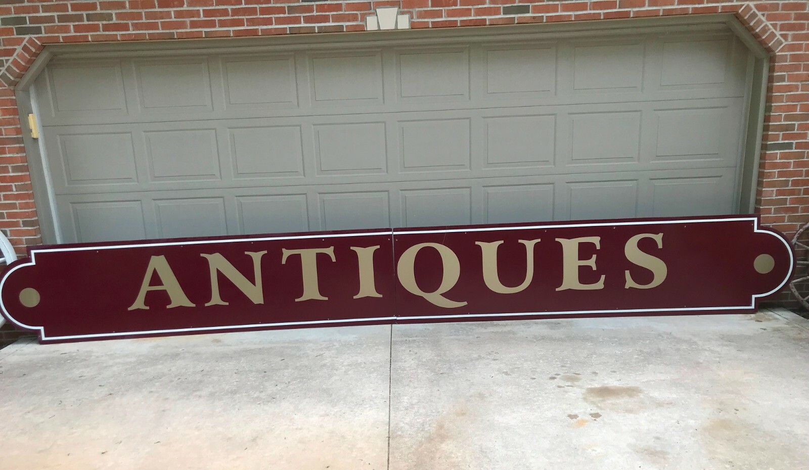 Very Large Professional Custom Made Antique Sign – 20 Ft x 30″