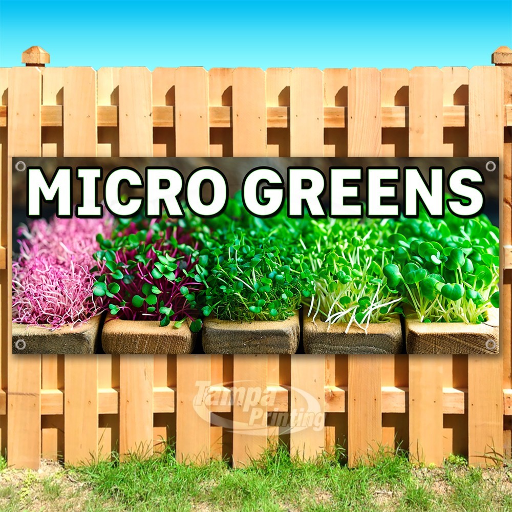 MICRO GREENS Advertising Herbs Vegetables Vinyl Banner Flag Sign USA SB11046