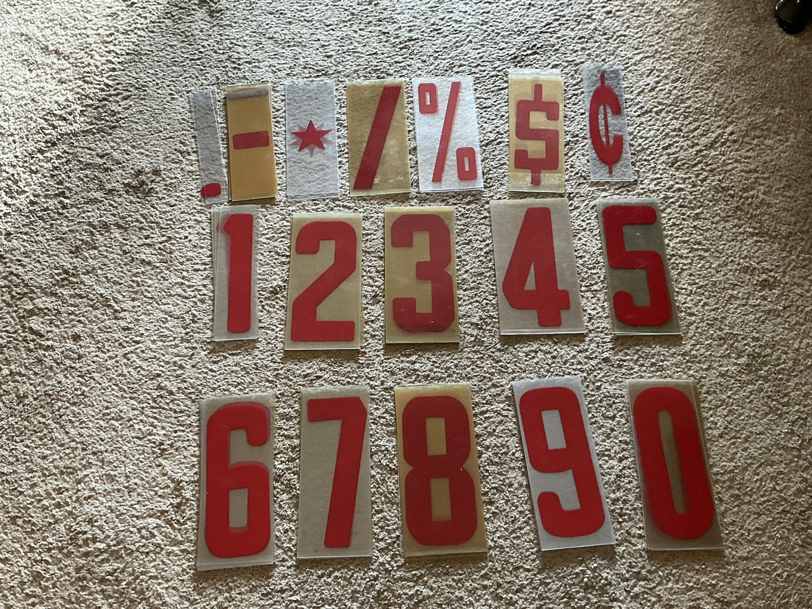 VTG 257 pc Lot Clear/Yellowed Outdoor Marquee Sign Letters, Numbers, Symbols 8”