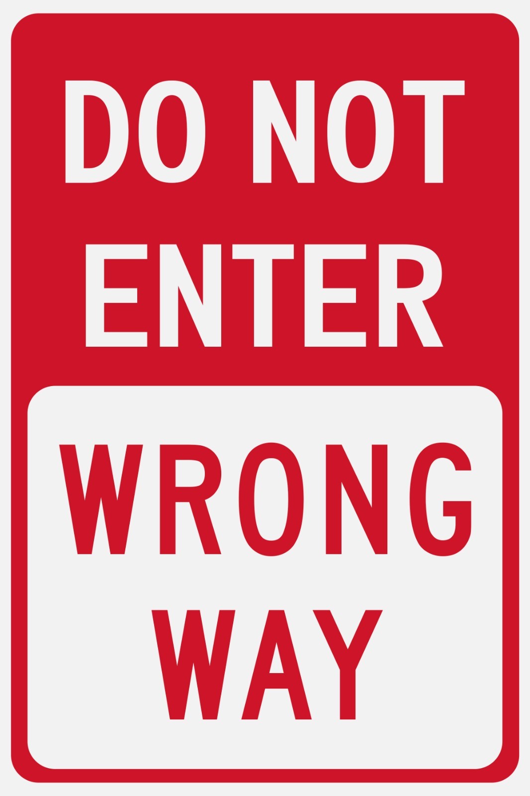 Do Not Enter Wrong Way No trespassing Warning Notice Aluminum Metal Sign