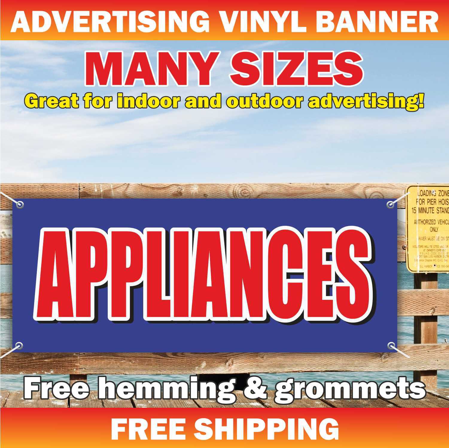 APPLIANCE Advertising Banner Vinyl Mesh Sign fix service mechanic shop repair
