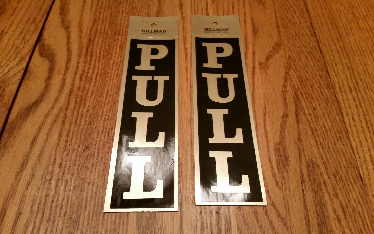 PULL door Symbol SIGN Set Of 2 Sticker Entrance Exit 2″x8″ HILLMAN 839828 @BE