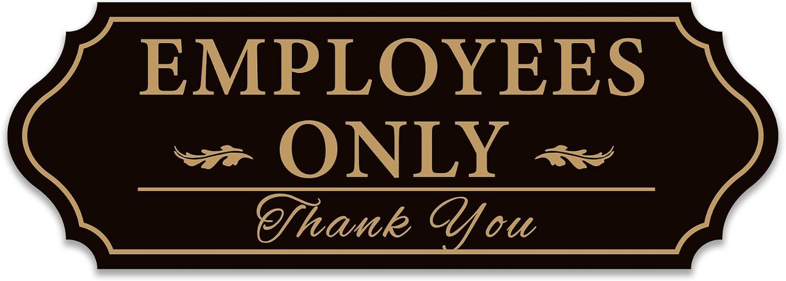 Employees Only Sign Sticker for Door，Self-Adhesive Waterproof Staff Only Decals，