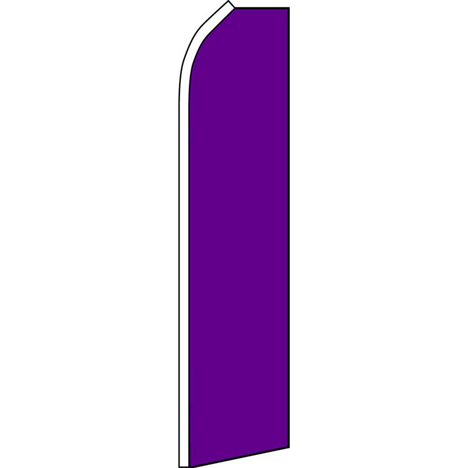 Solid Purple 2 1/2 ft X 11 1/2 ft Swooper Flag