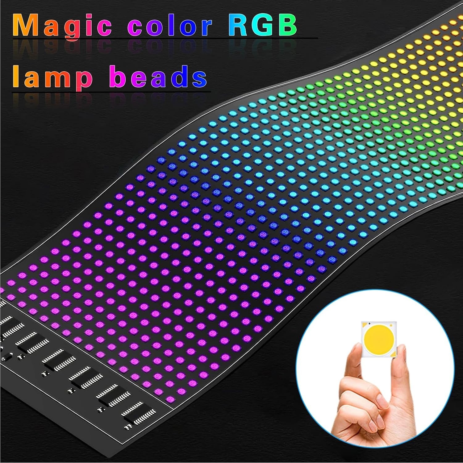 Lightweight 7”x3” Programmable LED Sign – Vibrant Advertising for All Scenes