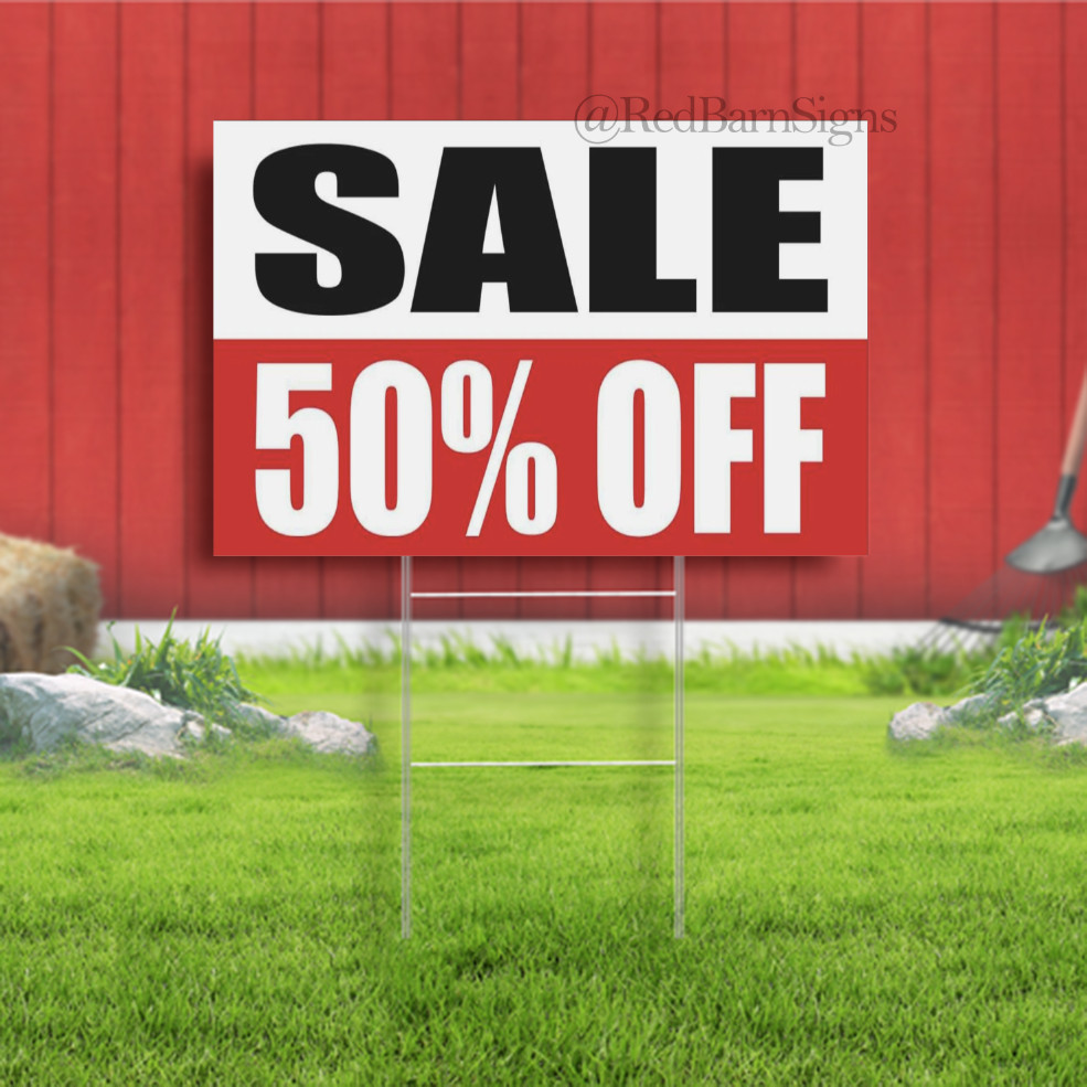 SALE 50% OFF Indoor Outdoor Yard Sign with metal stakes