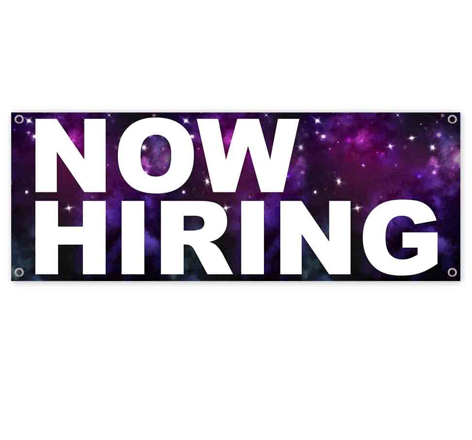 NOW HIRING CLEARANCE BANNER Advertising Vinyl Flag Sign INV