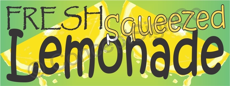 2’x5′ FRESH SQUEEZED LEMONADE BANNER Outdoor Indoor Sign Sale Concession Fair