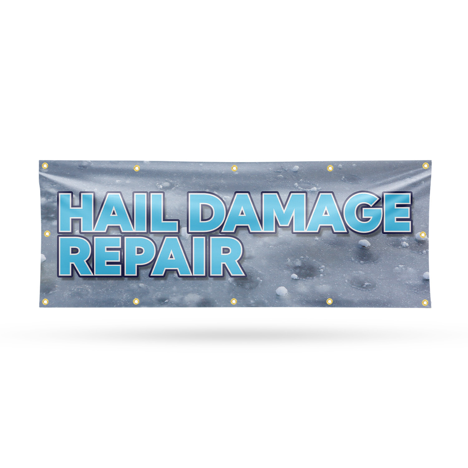 Hail Damage Repair Vinyl Banner Sign with Metal Grommets Heavy-Duty