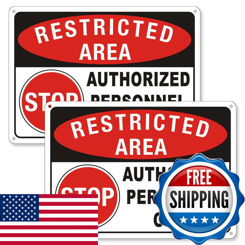 Frohllia 2 Pack Restricted Area Sign Authorized Personnel Only Do Not Enter