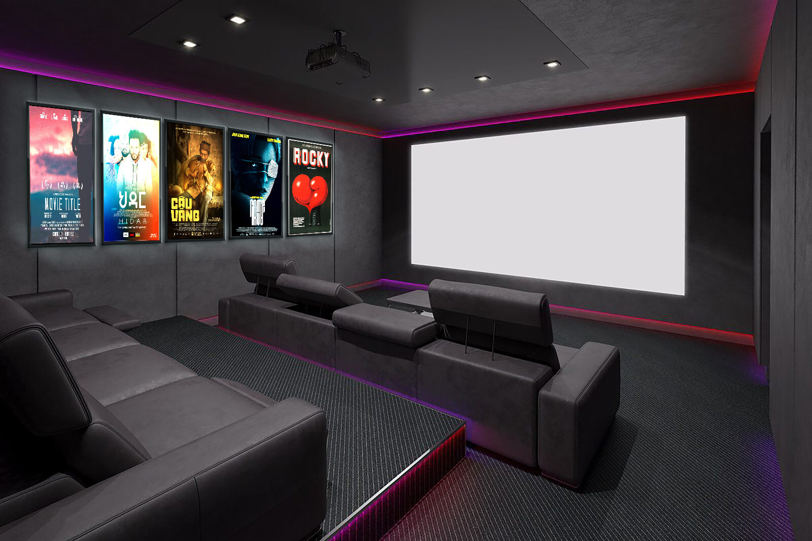 24″x36″ LED Backlit Movie Poster Frame Light Box Display; Custom Poster Included