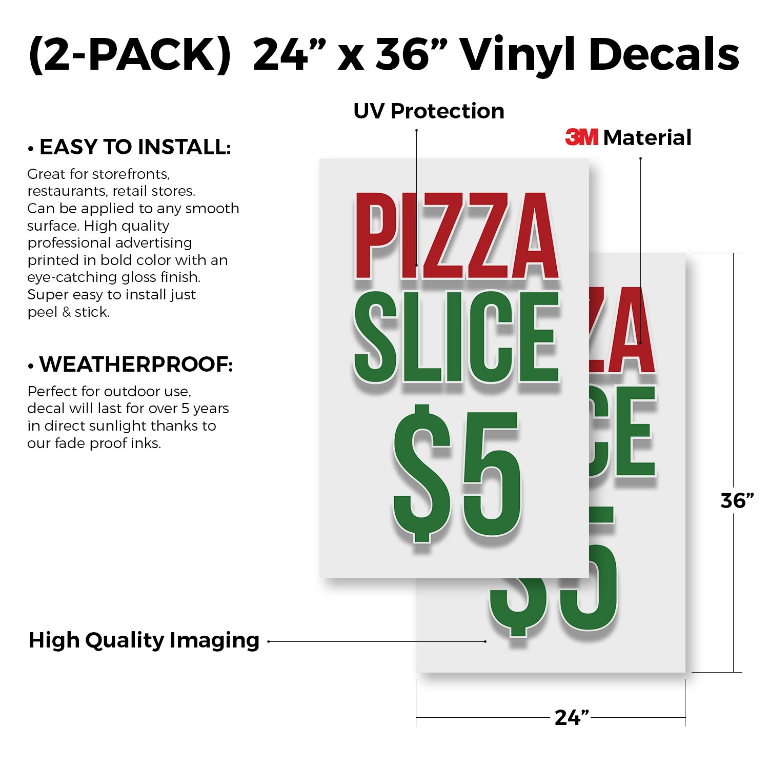 Pizza Slice 5 Heavy Duty A-Frame Sidewalk Sign Premium Ingredients Quick Service
