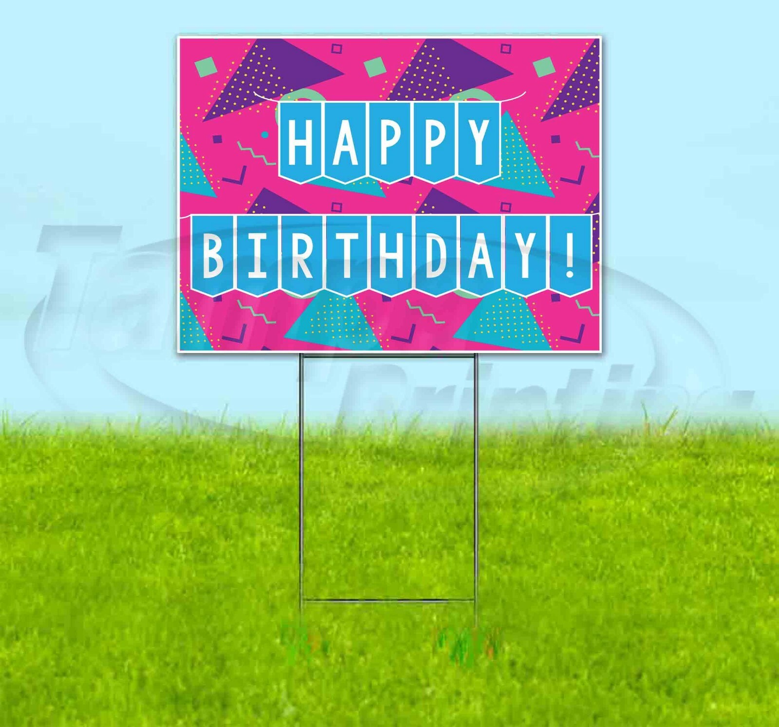 HAPPY BIRTHDAY 18×24 Yard Sign Corrugated Plastic Bandit Lawn Business CELEBRATE