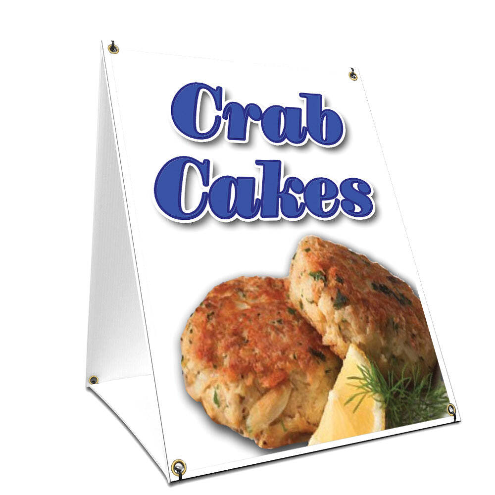 Crab Cakes Yard Sign & Stake outdoor plastic coroplast window
