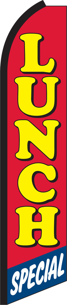 Lunch Special Swooper Flag Feather Super Bow Banner