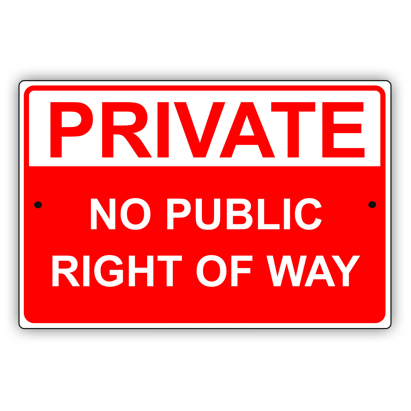 Private No Public Right Of Way Driveway Do Not Enter Notice Aluminum Metal Sign