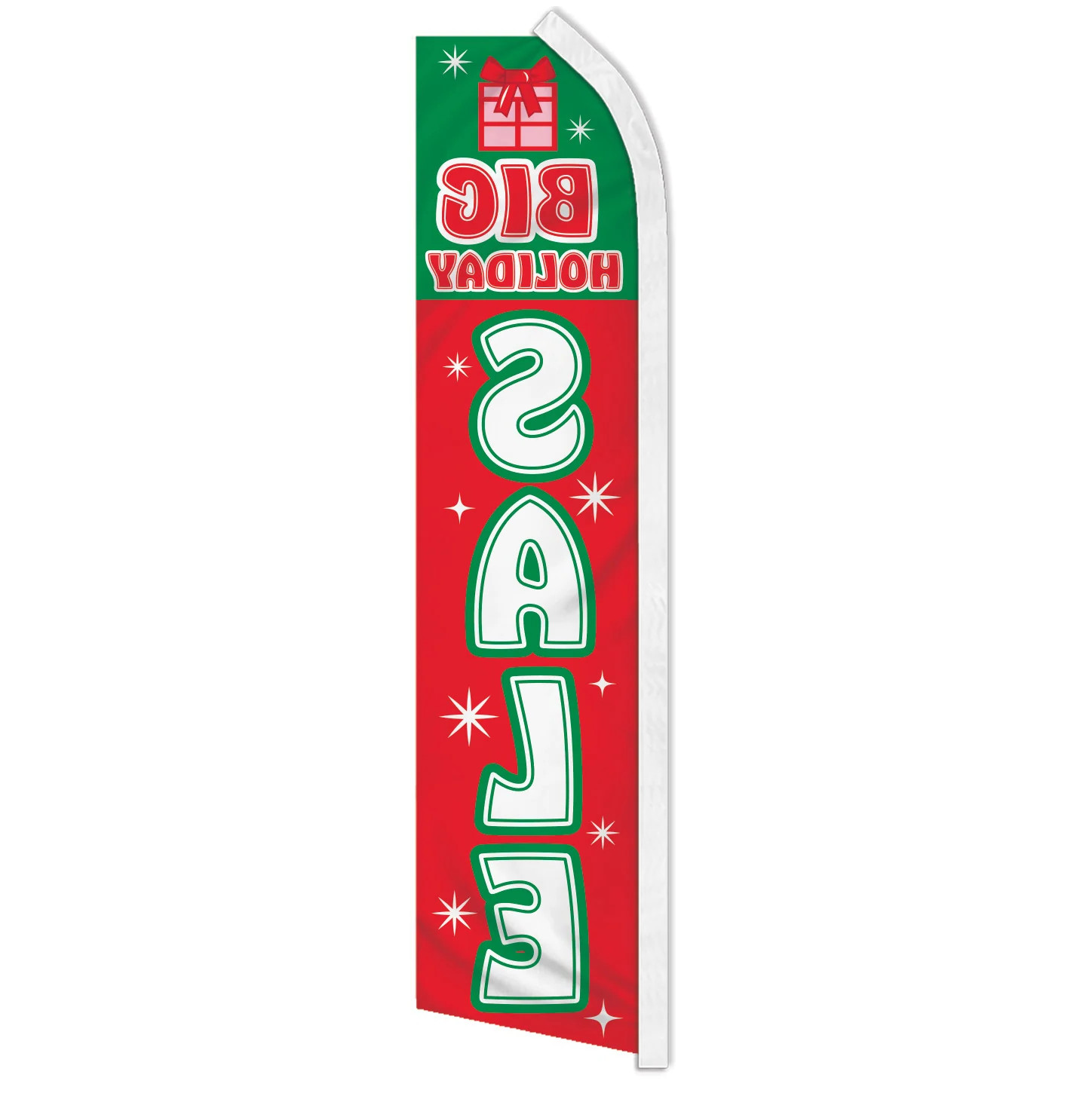 “BIG HOLIDAY SALE” advertising super flag swooper banner business sign clearance