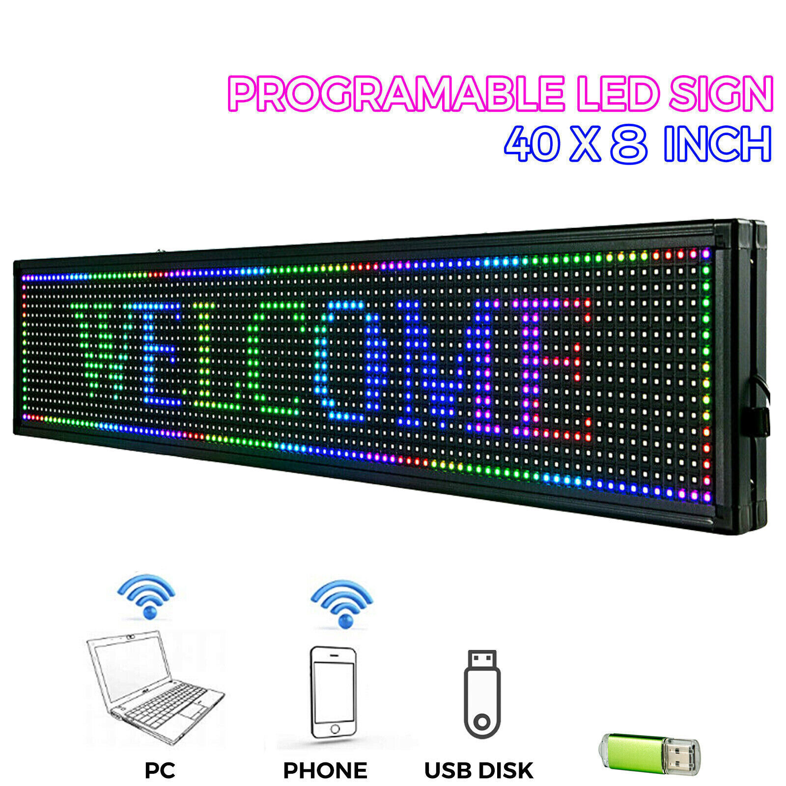 40″ X 15 40″X8″ LED Sign Programmable LED Sign Indoor Scrolling Message Board