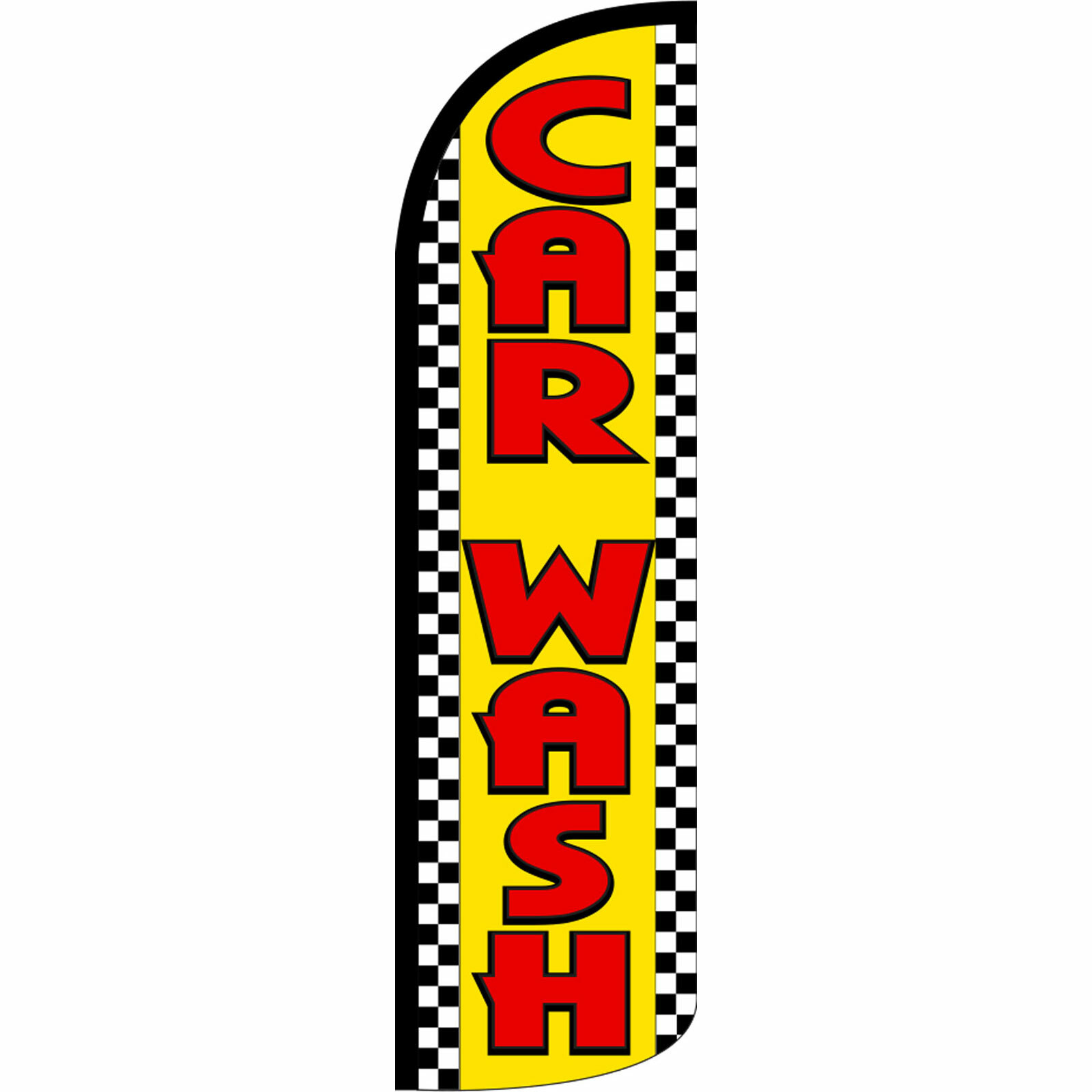 Car Wash Flag Flutter Feather Banner Swooper Extra Wide Windless Bundle Kit