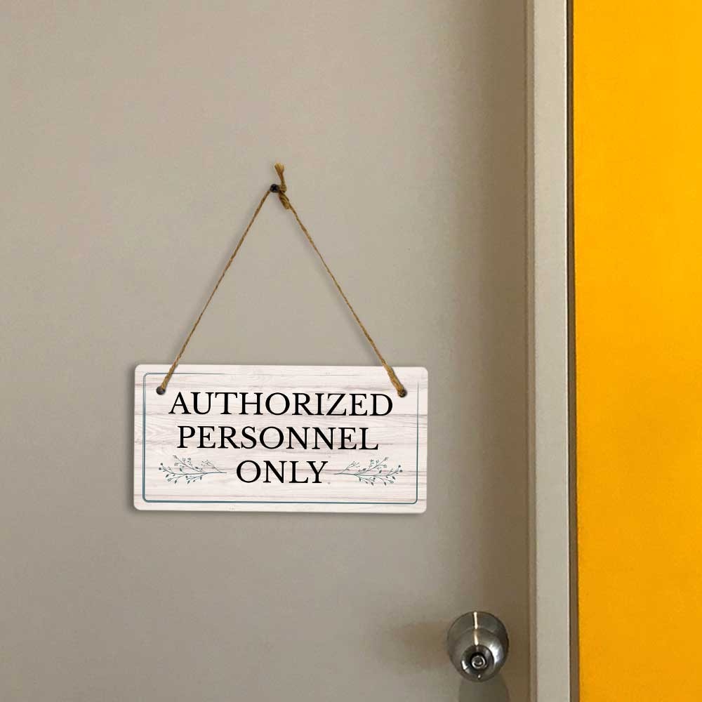 Access & Entry Control | Rustic Light Wood 5 x 10″ Hanging Signs