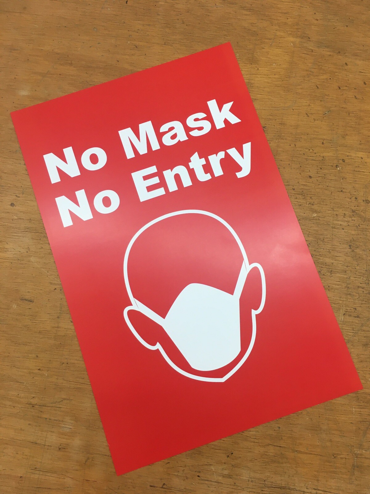 NO MASK NO ENTRY POSTER SIGN 11X17 2 pack NEW SOCIAL HEALTH