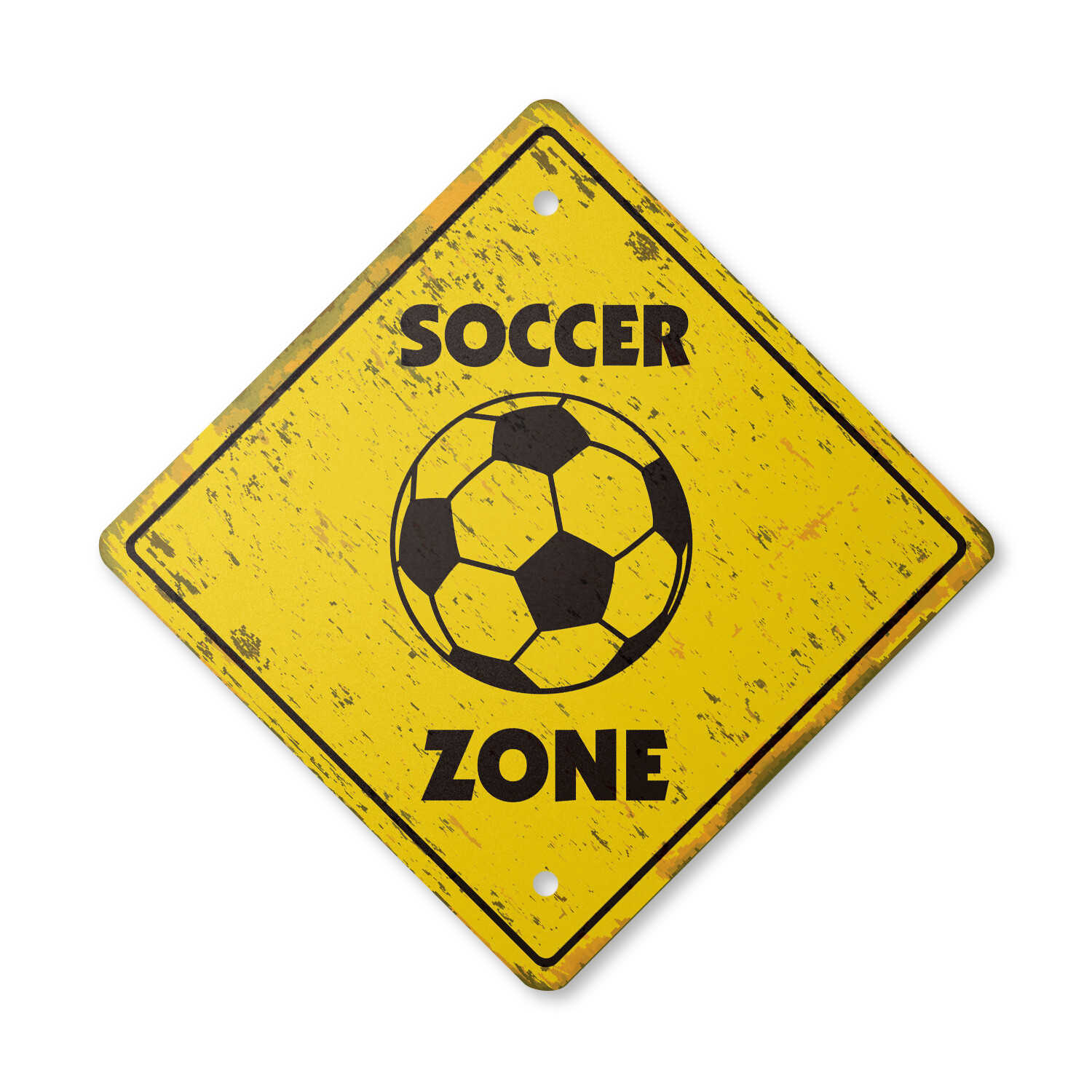 Soccer Vintage Crossing Sign Zone Xing 14″ new player ball cleats mom team playi