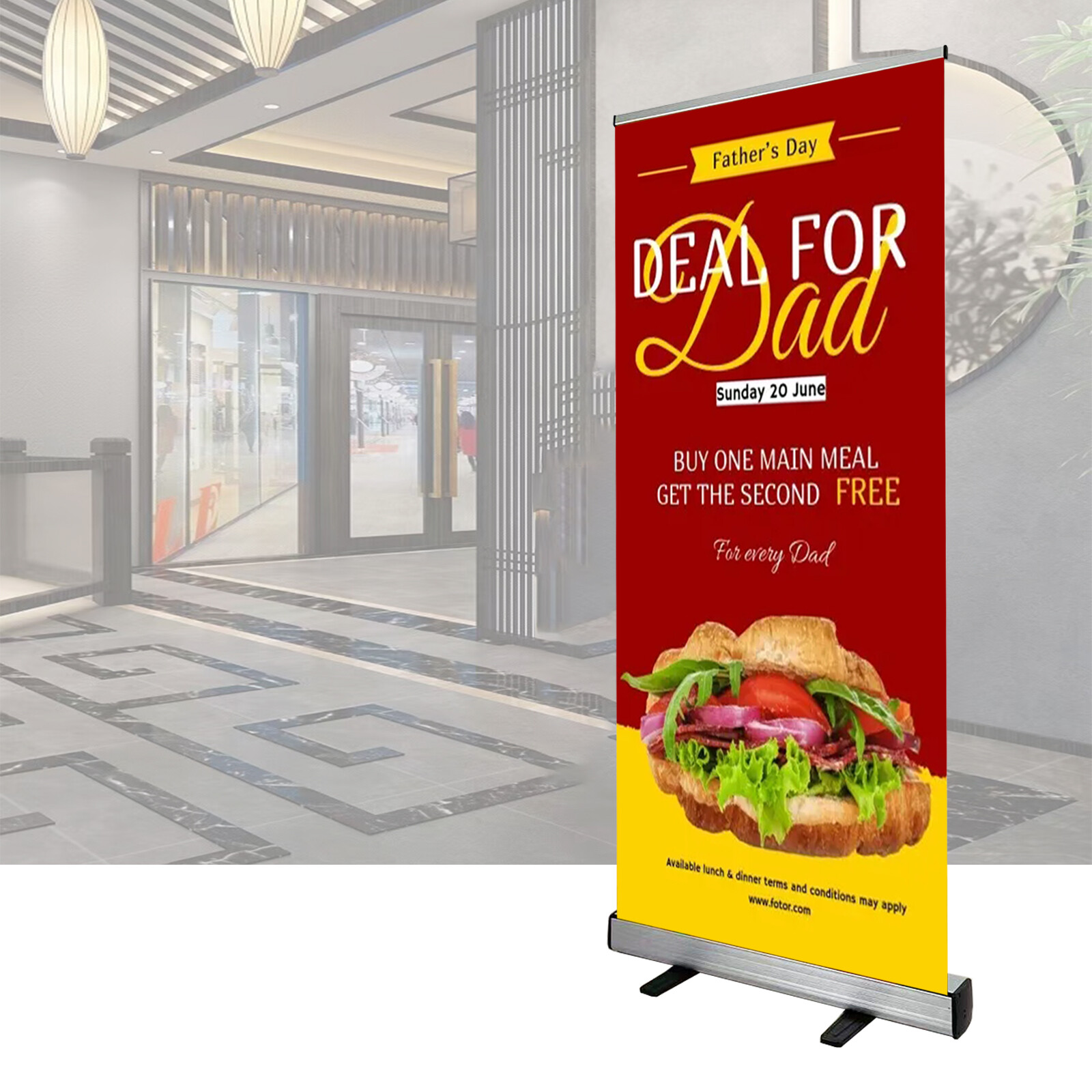 Retractable Roll Up Banner Stand Conference Display Promotion Sign(Stand Only)