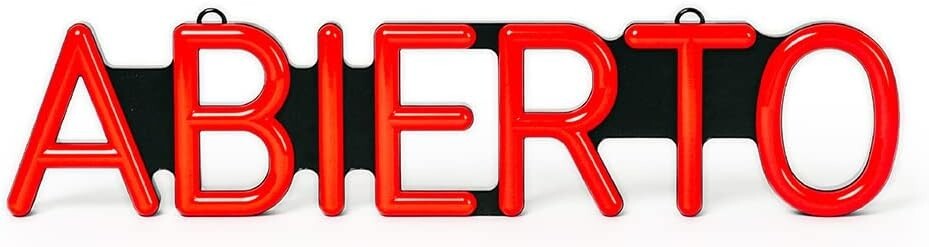 Pro-Lite ABIERTO LED OPEN Sign for with REMOTE CONTROL