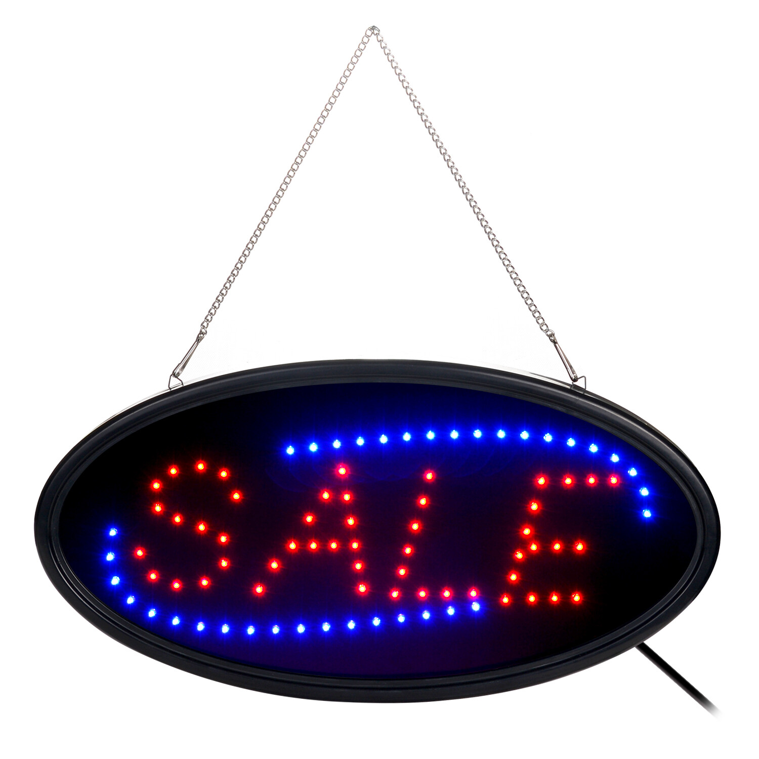Ultra Bright SALE LED Neon Light Animated Motion with ON/OFF Business Sign Oval