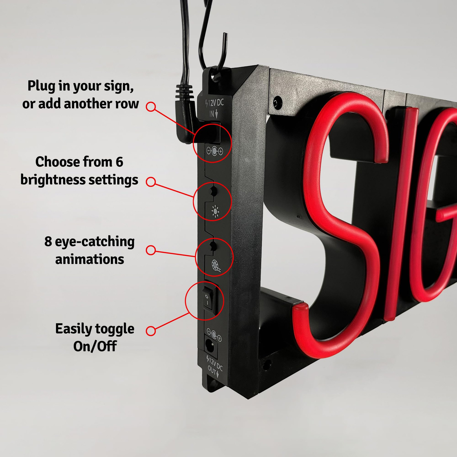 SpellBrite WELCOME Sign | Neon Welcome Sign Look, LED Light | 29.8″ x 6.3″