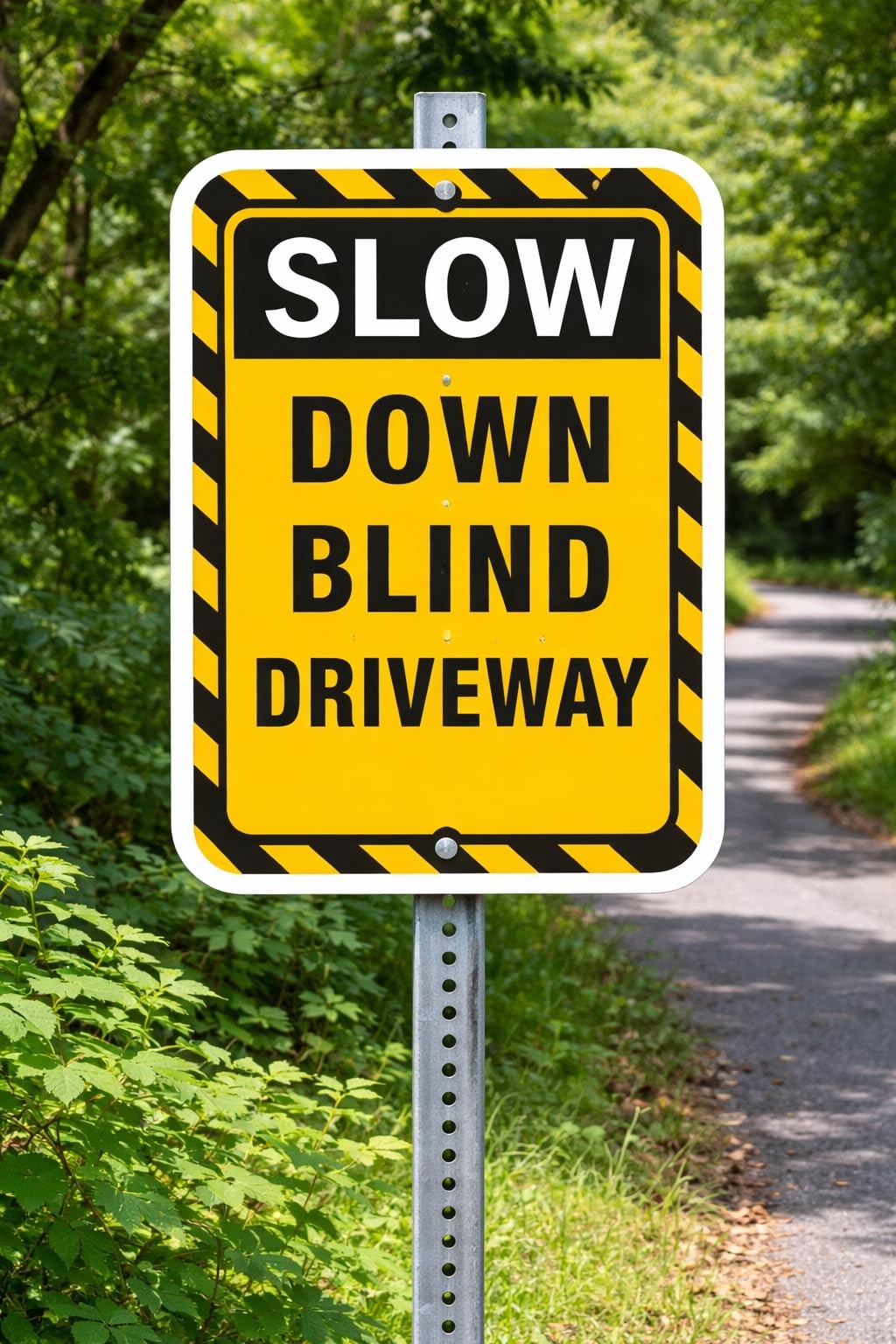 2 Pack Slow Sign 18×12 inch (Slow Blind Driveway)