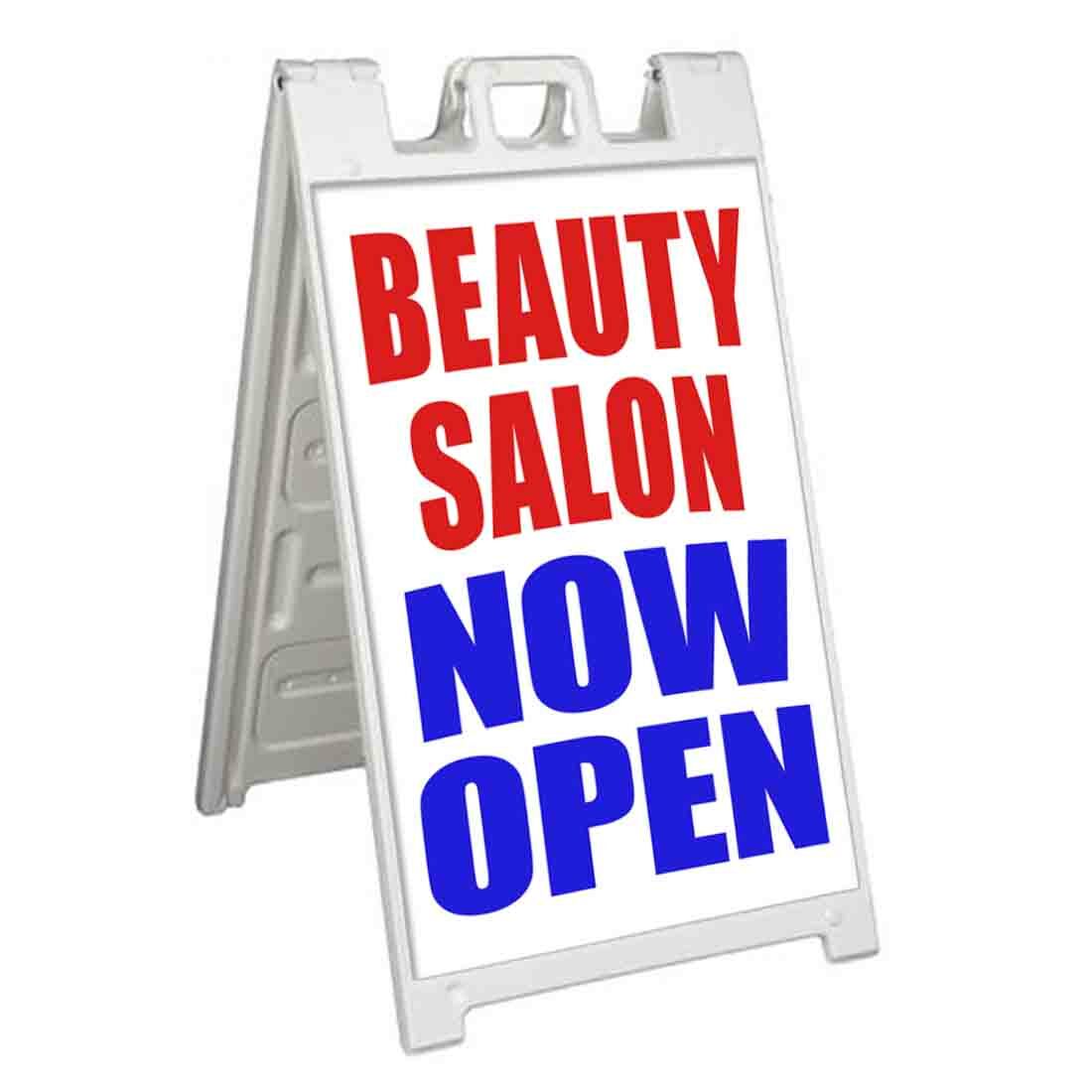 BEAUTY SALON OPEN Signicade 24×36 A Frame Sidewalk Pavement Sign Double Sided