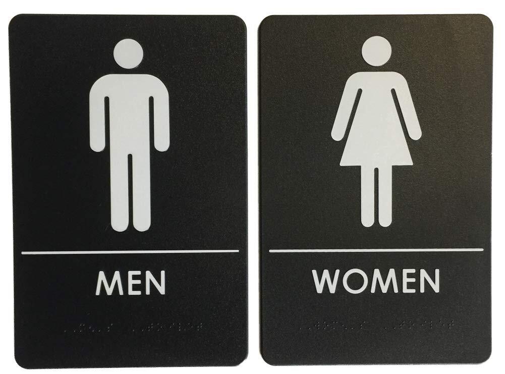 Restroom Signs ADA Compliant for Offices and Restaurants Men’s and Women’s