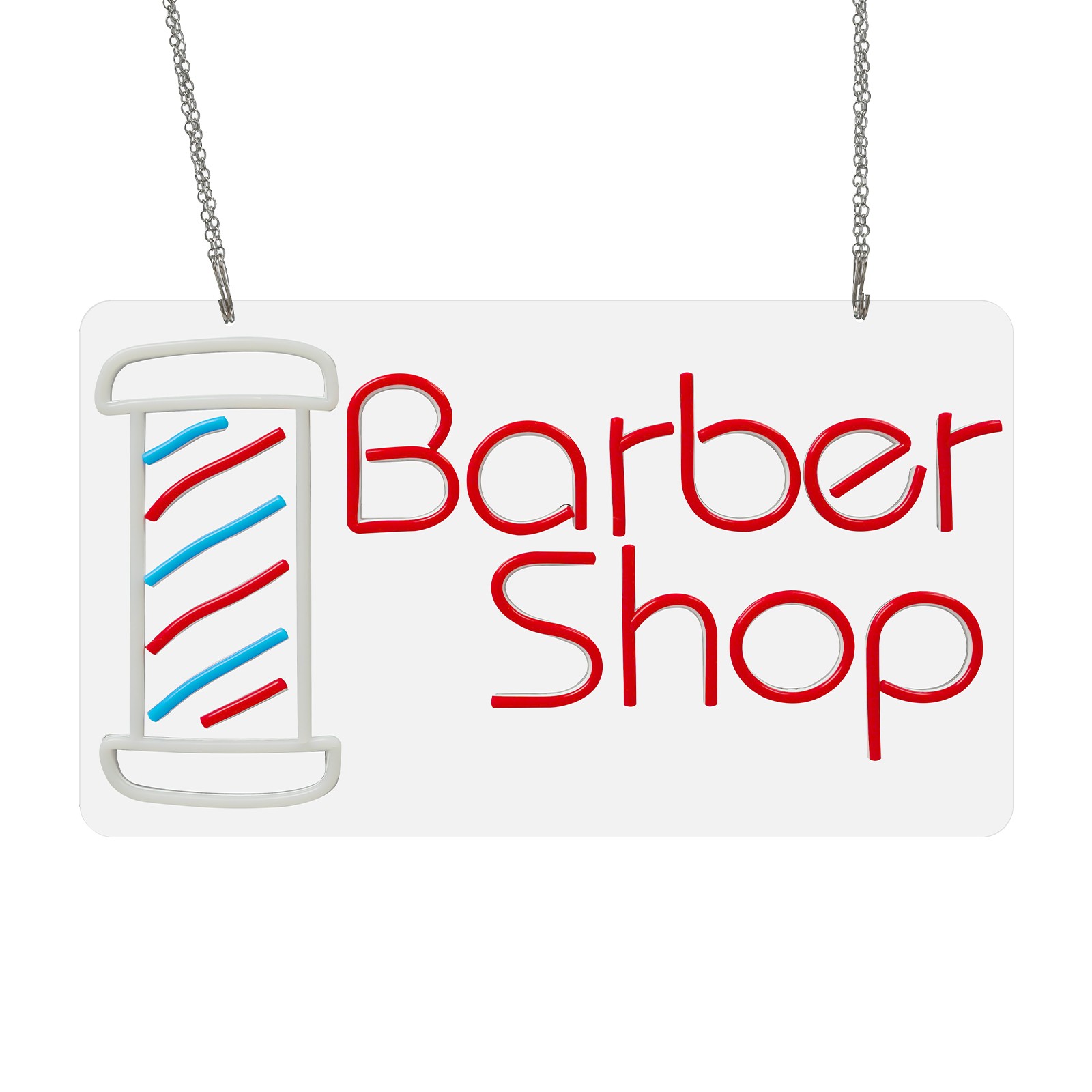 LED Barber Shop Sign 23.6×13.8 Inch Light Up Wall Decor Advertising Neon