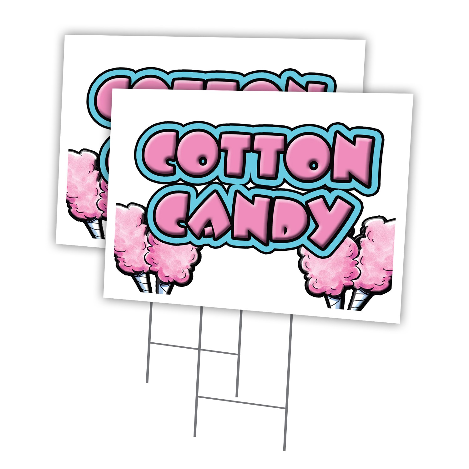 Cotton Candy Multi-Pack of Yard Signs & Stake outdoor plastic coroplast window