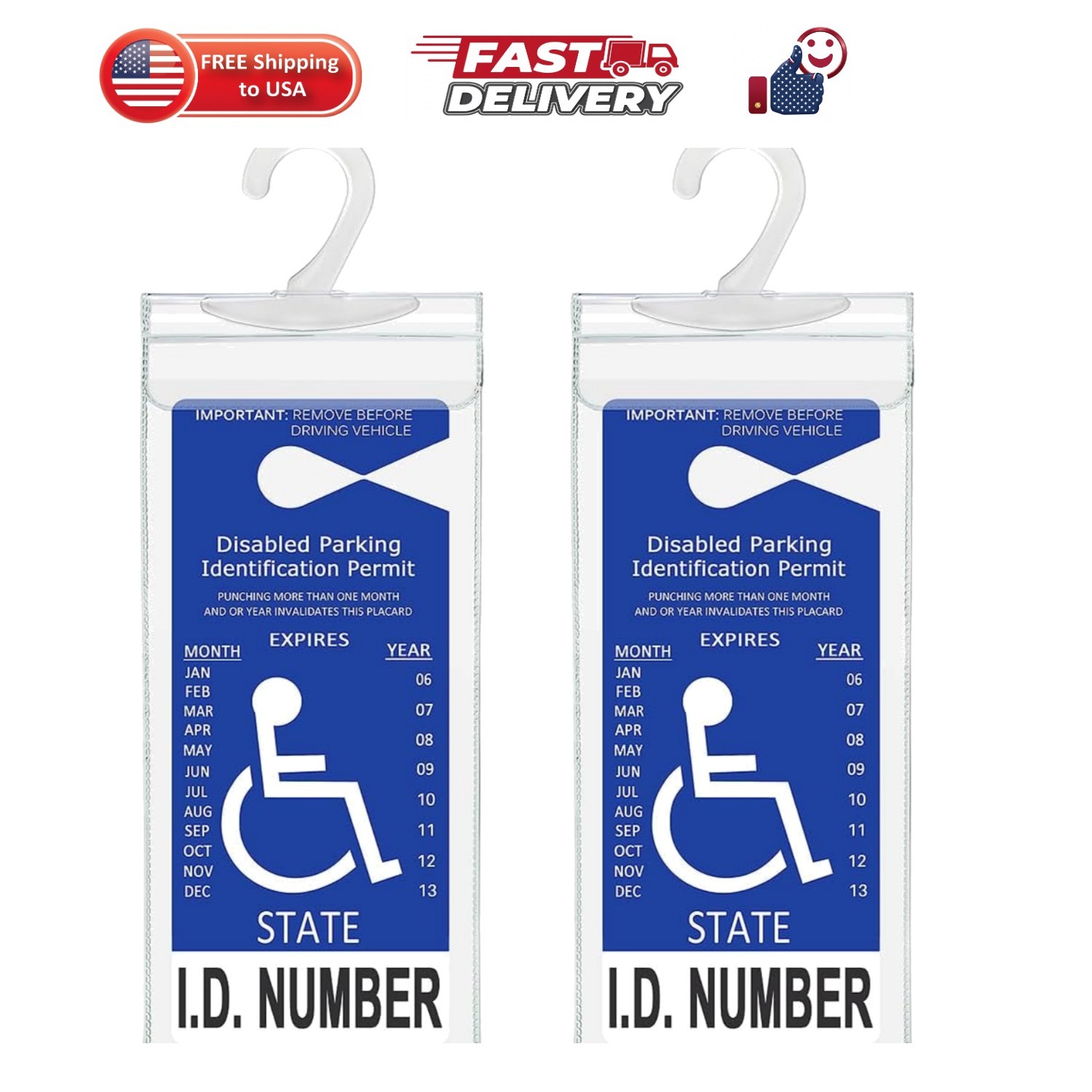 Handicap Parking Placard Holder, Ultra Transparent Disabled Permit Protective…