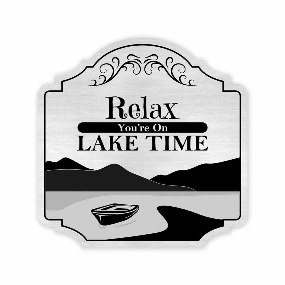 Heritage Plus Relax You’re On Lake Time Wall or Door Sign | Boating Home Decor