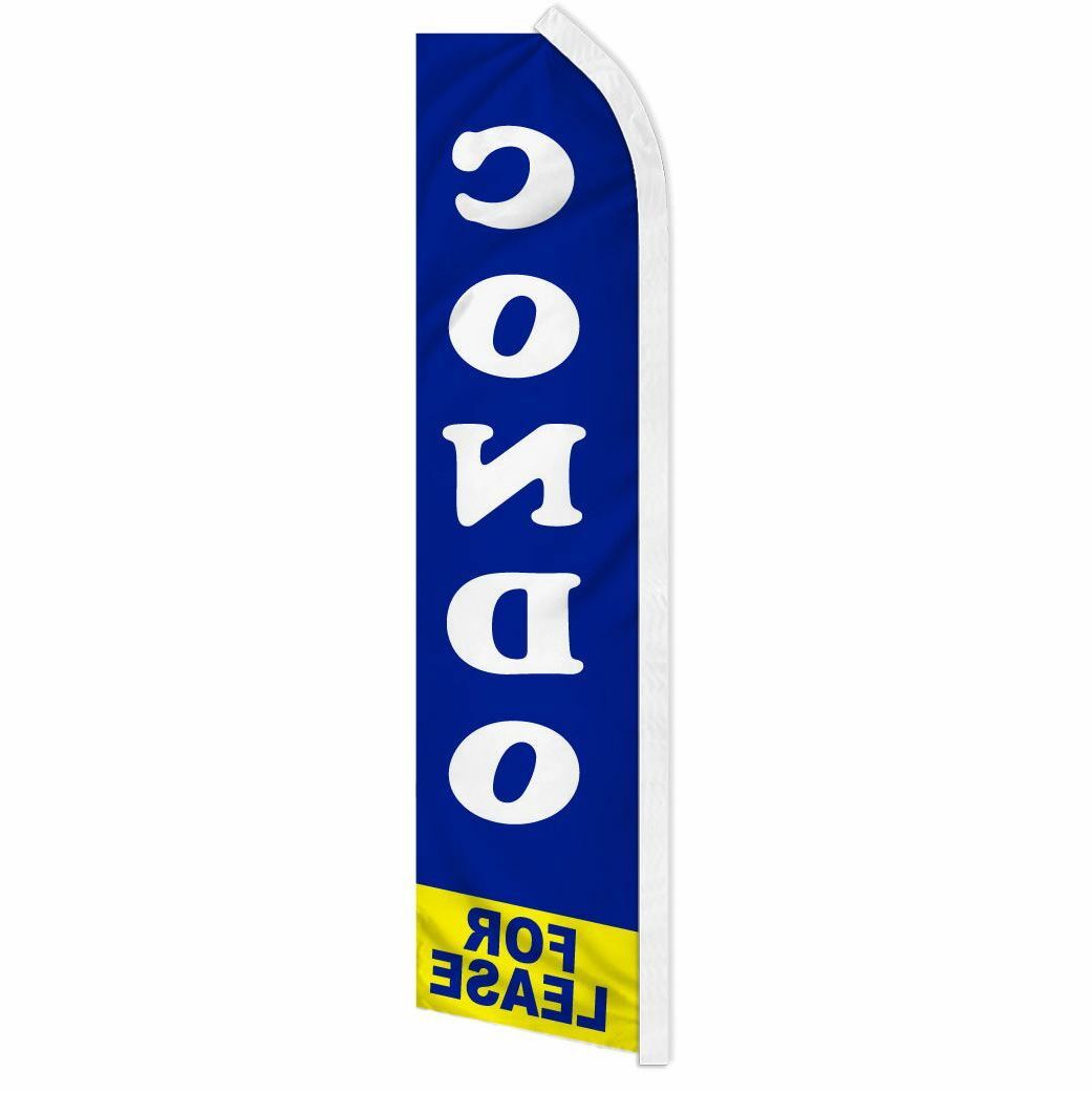 “CONDO FOR LEASE” advertising super flag swooper banner business sign rent house